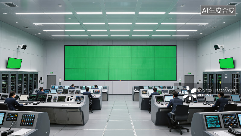 【AI数字艺术】调度控制中心绿幕画面图片素材