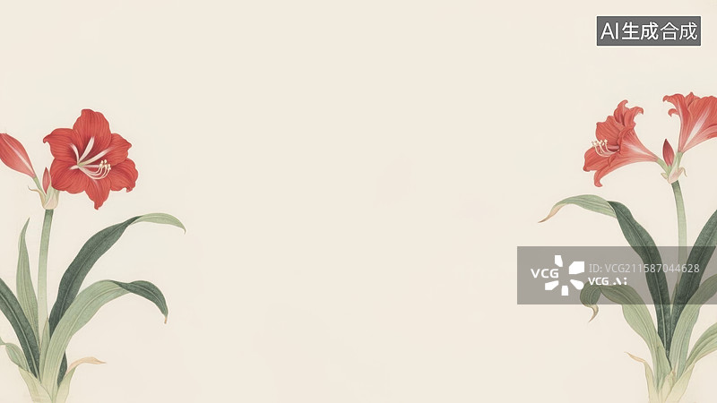 【AI数字艺术】水墨画两侧图片素材