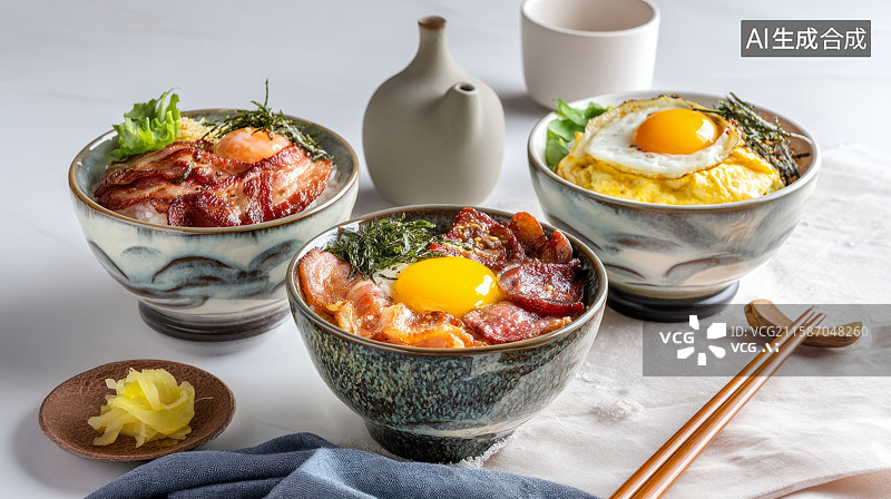 【AI数字艺术】美味的日式盖浇饭图片素材