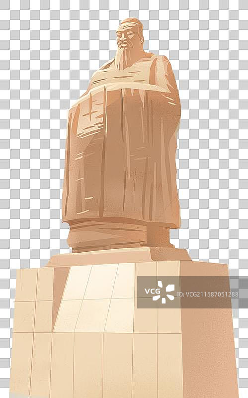 孔子雕塑图片素材