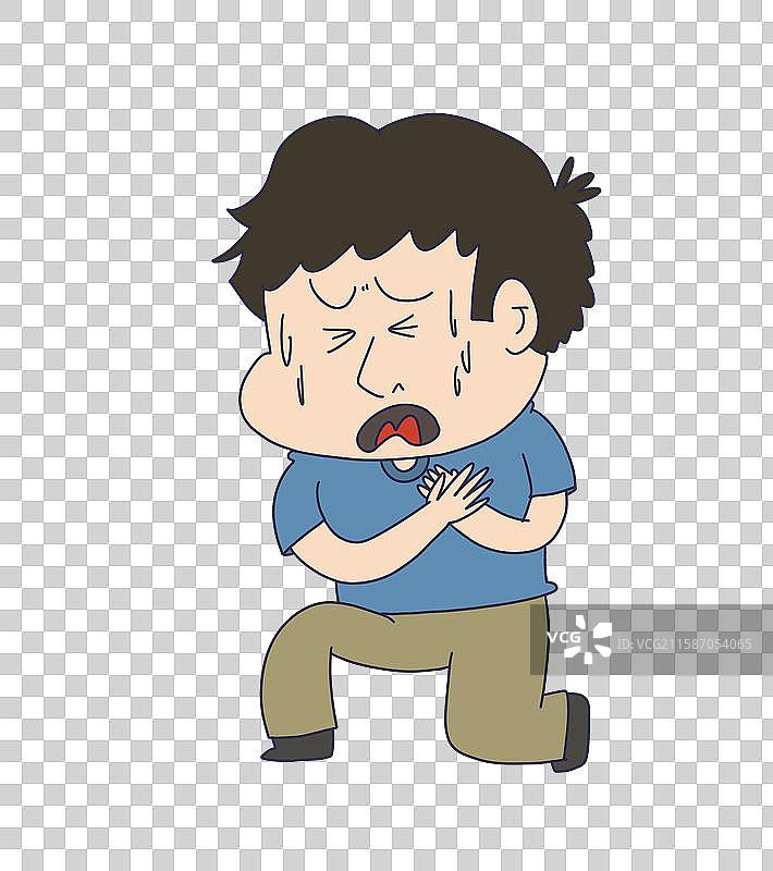 心痛，心脏病人物病人图片素材