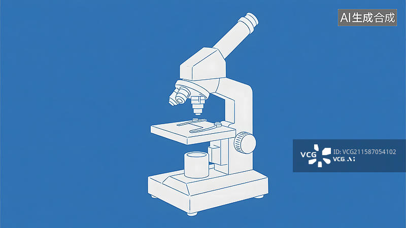 【AI数字艺术】显微镜的线条图图片素材