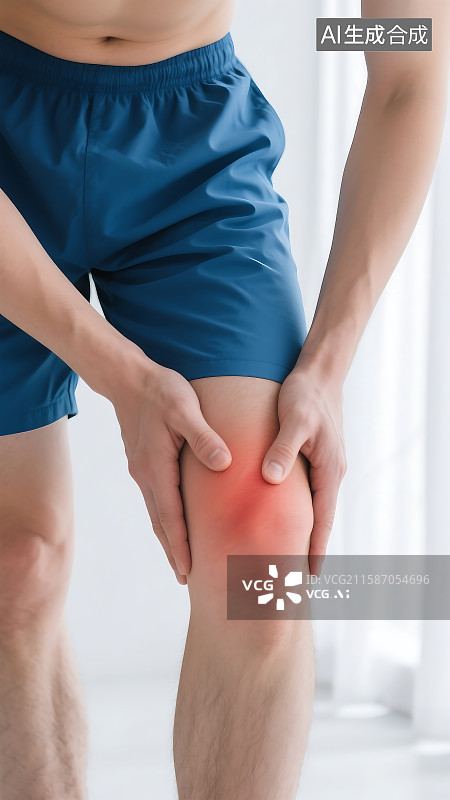 【AI数字艺术】膝盖疼痛 关节疼痛 脚疼 药物治疗 运动康复 医院骨科图片素材