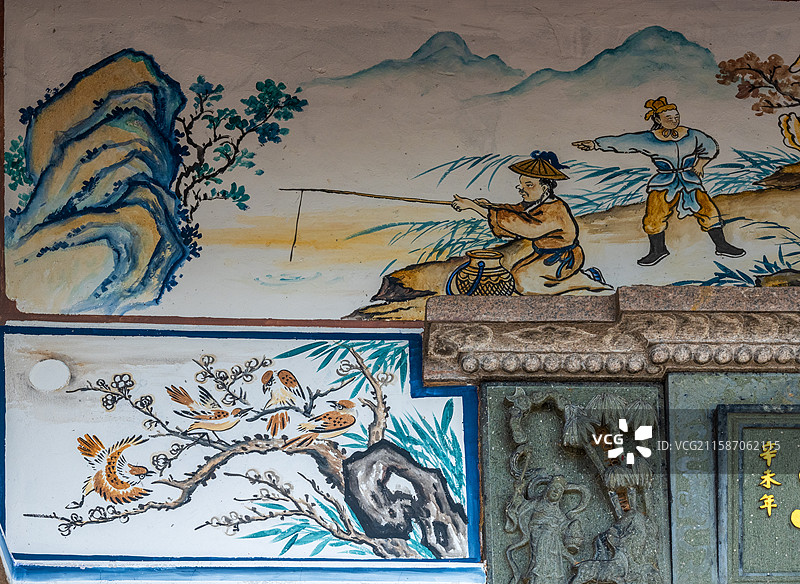 博罗县观音阁镇，天后宫、埠鹅古寺、三界庙及东江旁边 东江风景图片素材