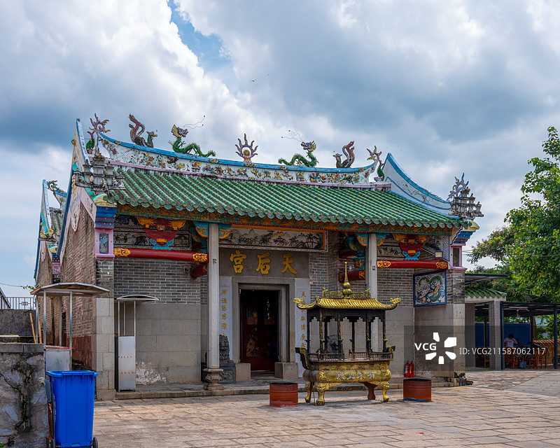 博罗县观音阁镇，天后宫、埠鹅古寺、三界庙及东江旁边 东江风景图片素材