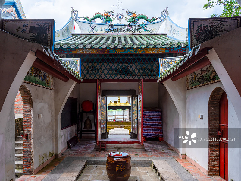 博罗县观音阁镇，天后宫、埠鹅古寺、三界庙及东江旁边 东江风景图片素材