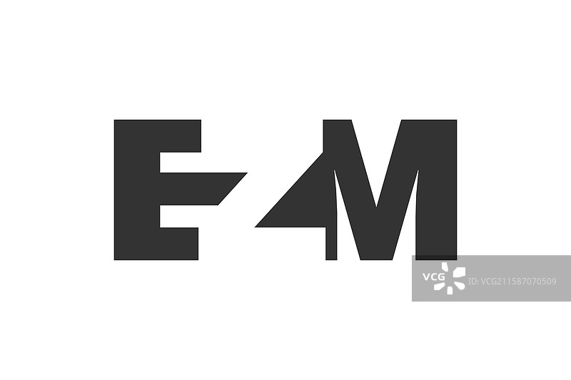 EZM标志设计，字母E、Z、M，粗体字。图片素材