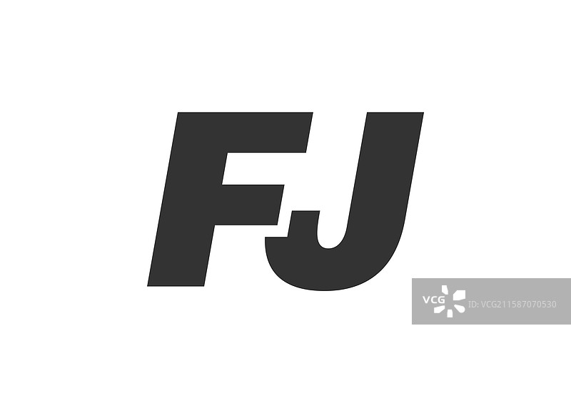 fj科技可编辑字体logo用于企业图片素材