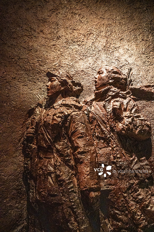 沈阳九一八历史博物馆东北抗日联军雕塑图片素材