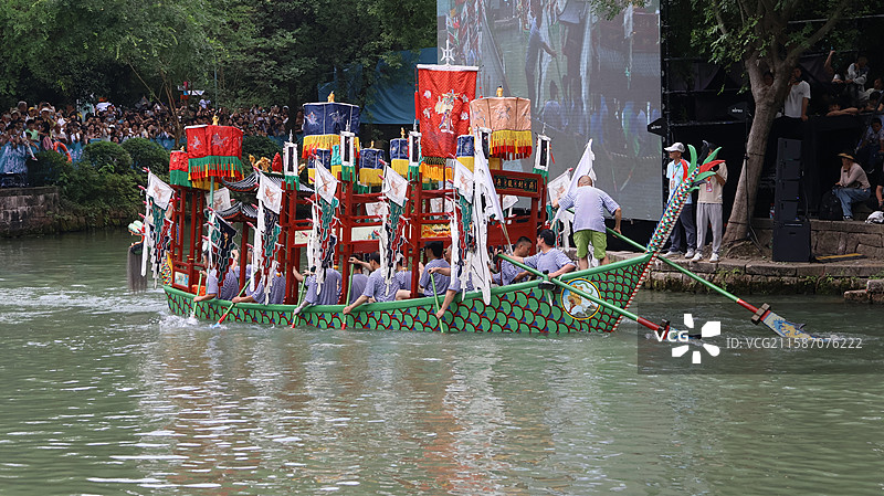 杭州西溪湿地端午节赛龙胜会图片素材