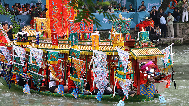 杭州西溪湿地端午节赛龙胜会图片素材