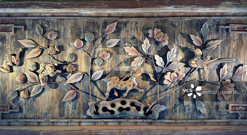 中式传统木雕艺术图片素材