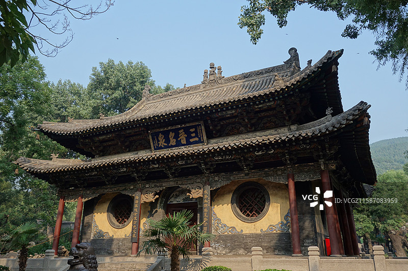 山西省太原市晋源区晋祠：水镜台图片素材