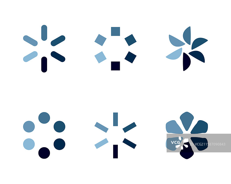 加载状态图标集合，已加载图片素材