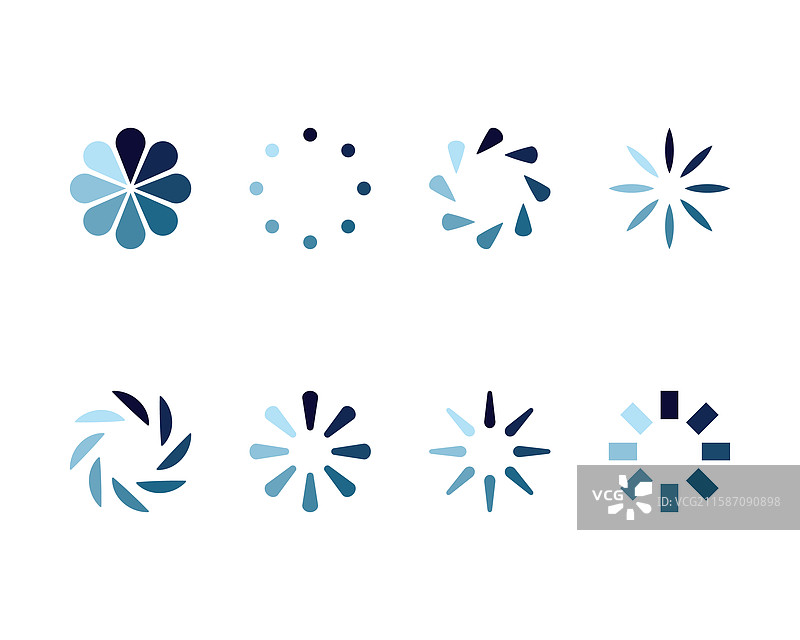 加载状态图标集合，已加载图片素材