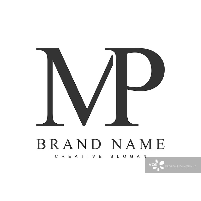 时尚的字母M初始标志模板图片素材