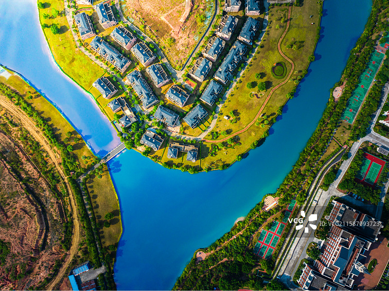 河道分割线图片素材