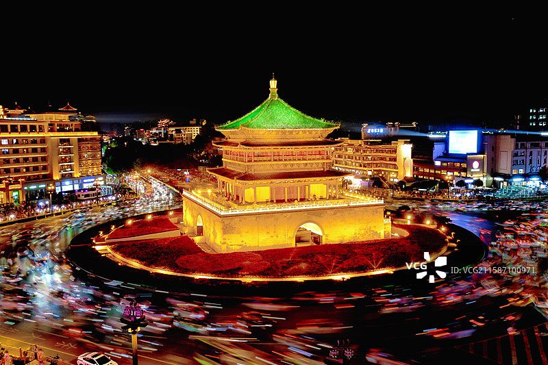 西安钟楼图片素材