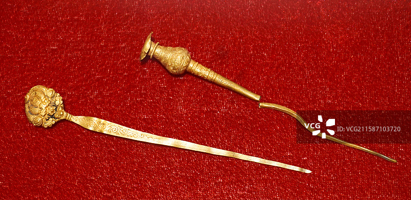 宋刻花金发簪，福建博物院藏图片素材