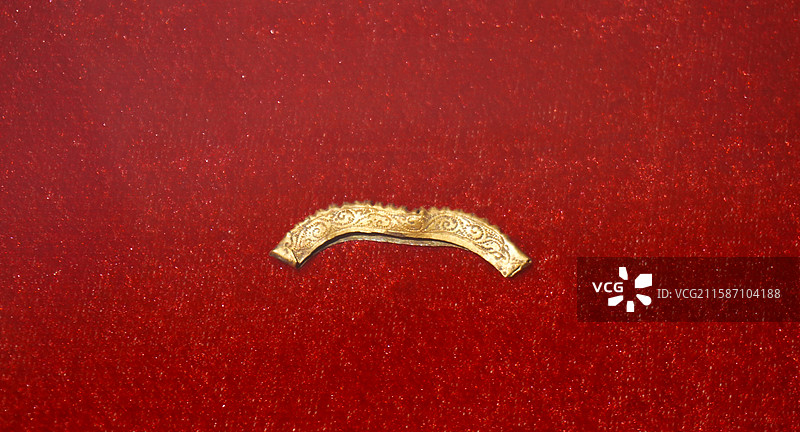 宋代錾花环状金发簪，福建博物院藏图片素材