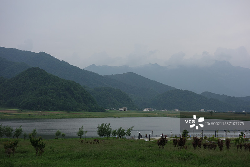 湖北省神农架林区大九湖湿地：一号湖图片素材