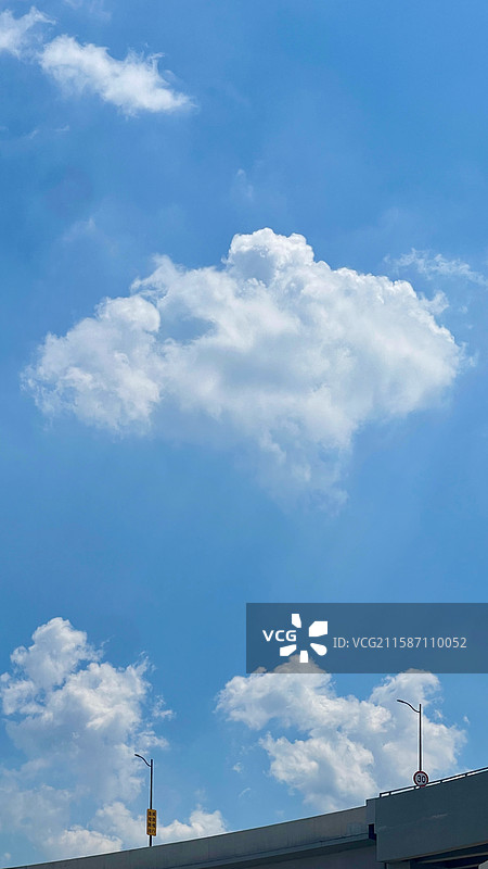 蓝天下的现代建筑局部结构图片素材