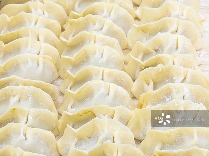 手工水饺、现包水饺、东北水饺、白菜猪肉馅图片素材