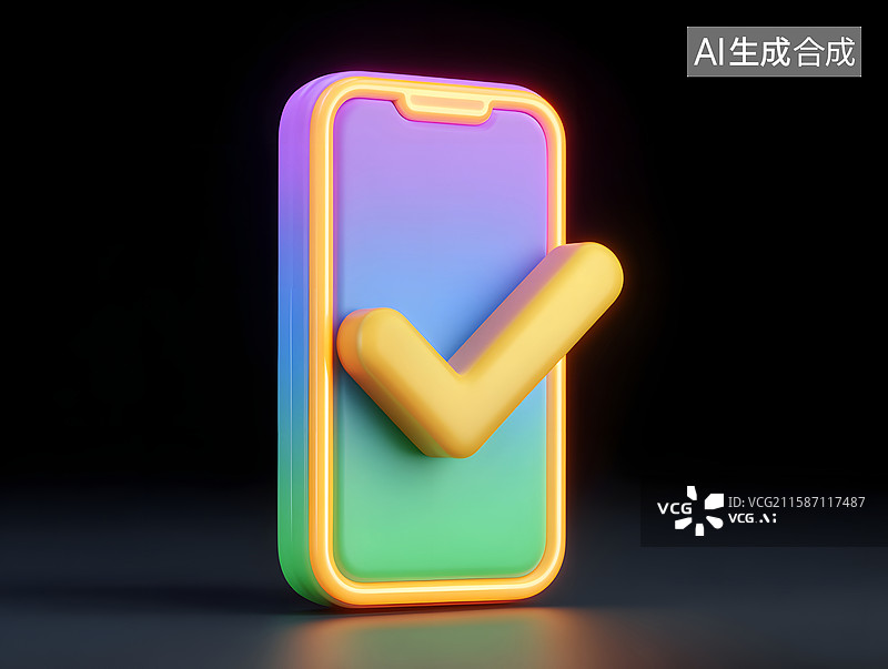 【AI数字艺术】现代智能手机三维图标高清渲染图片素材