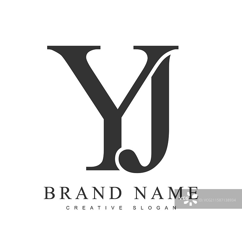 时尚的字母Y初始标志模板图片素材