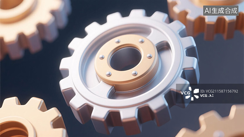 【AI数字艺术】机器零件齿轮背景图片素材