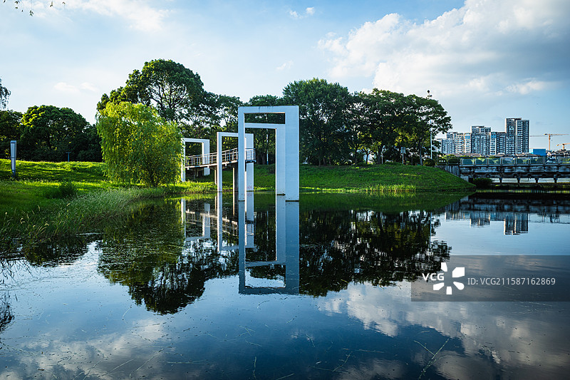 夏日金城湾公园图片素材