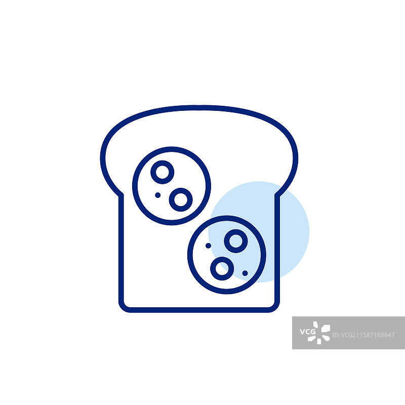 经典的香肠切片烤面包图片素材