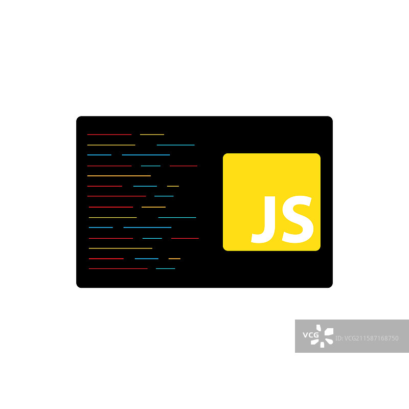 黑色背景上的JavaScript徽标图片素材