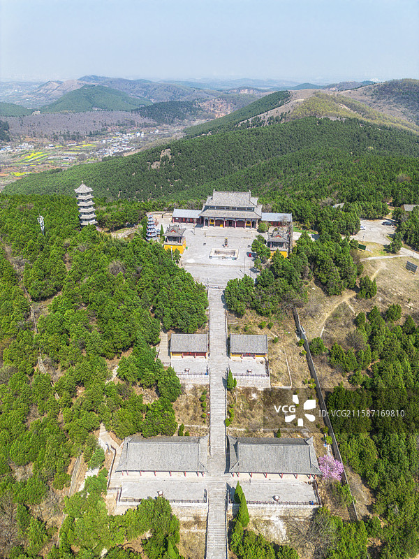 安徽淮南八公山风景区航拍图片素材