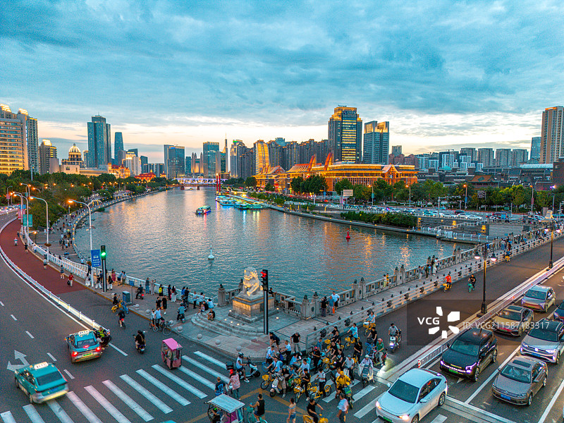 天津城市风光航拍图片素材