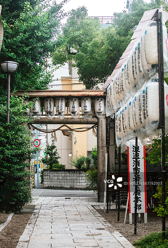 日本大阪难波八坂神社（狮子神社）图片素材
