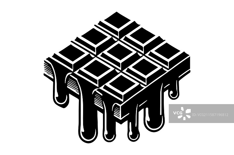 巧克力食品剪影图片素材