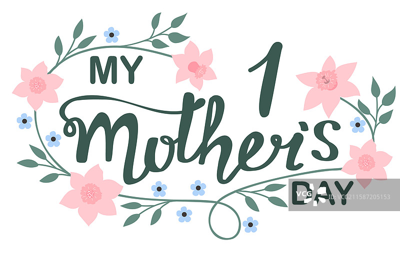 母亲节快乐的婴儿字母设计图片素材