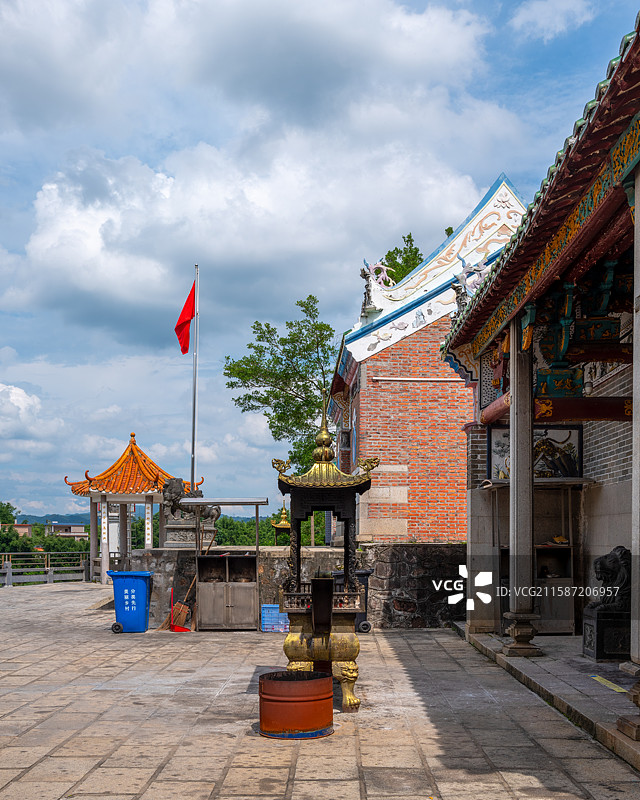博罗县观音阁镇，天后宫、埠鹅古寺、三界庙及东江旁边 东江风景图片素材