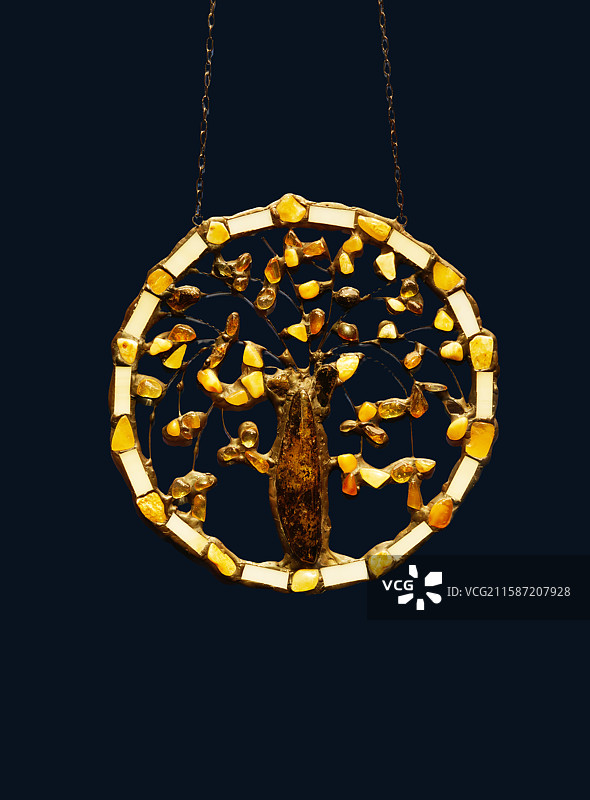 琥珀艺术品，装饰，树图片素材