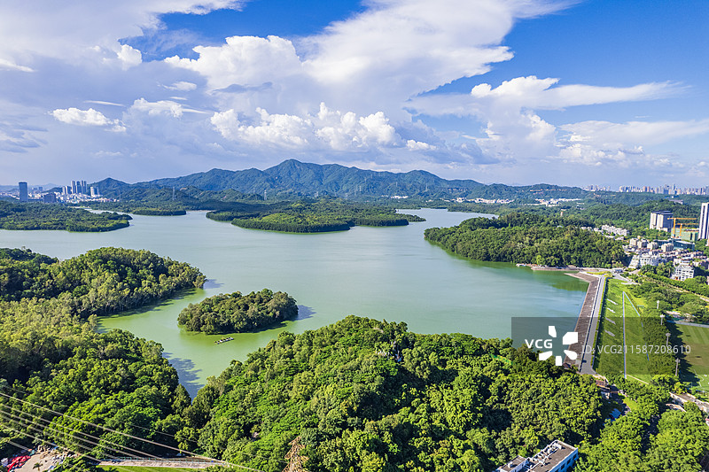 深圳 环西丽湖碧道 西丽湖 西丽水库图片素材