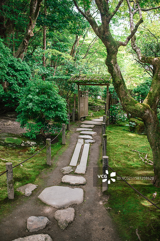 日本京都南禅寺天授庵庭院花园景观图片素材