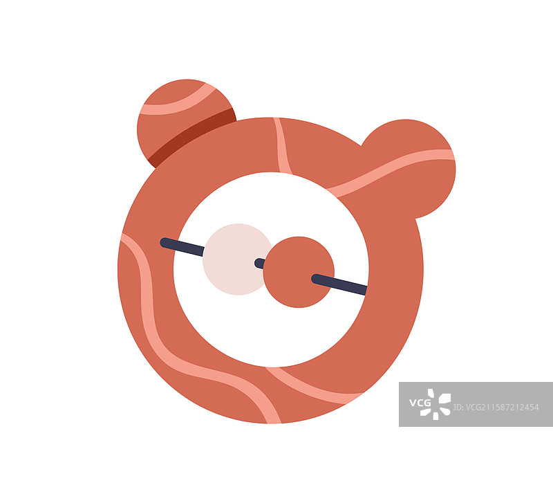 带有摇铃球的牙胶环新生儿玩具图片素材