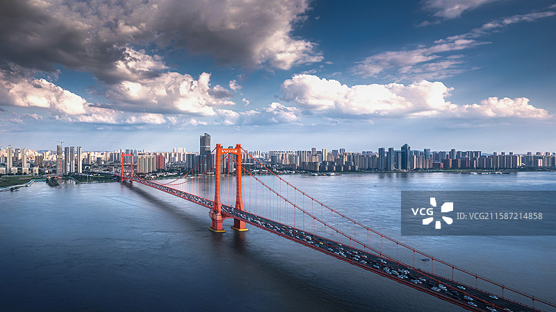 武汉鹦鹉洲长江大桥图片素材