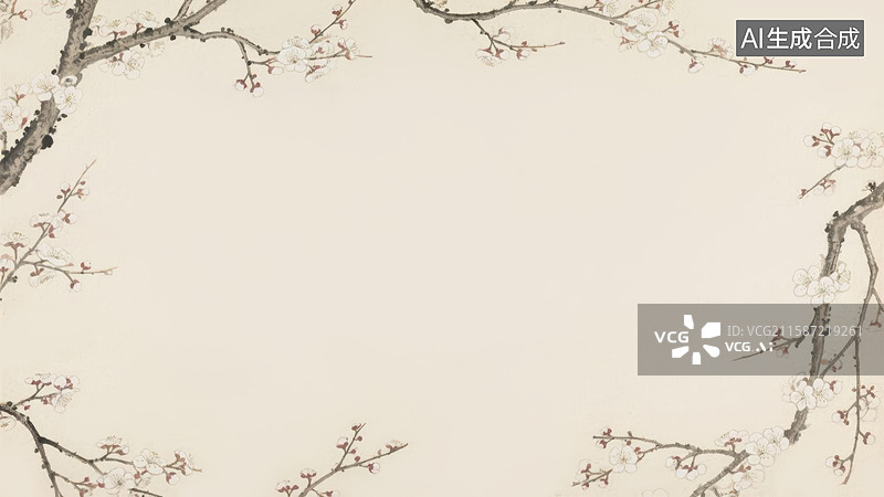 【AI数字艺术】水墨画环绕图片素材