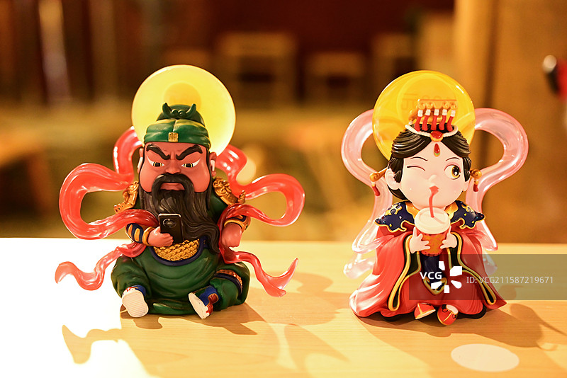 关公  妈祖 卡通 人物 文创 玩偶图片素材