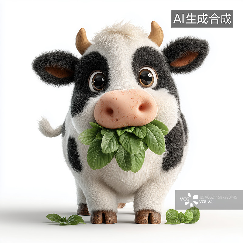 【AI数字艺术】小奶牛可爱图图片素材