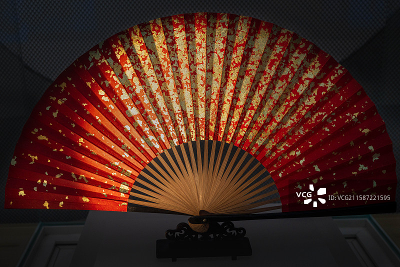 鎏金古扇图片素材