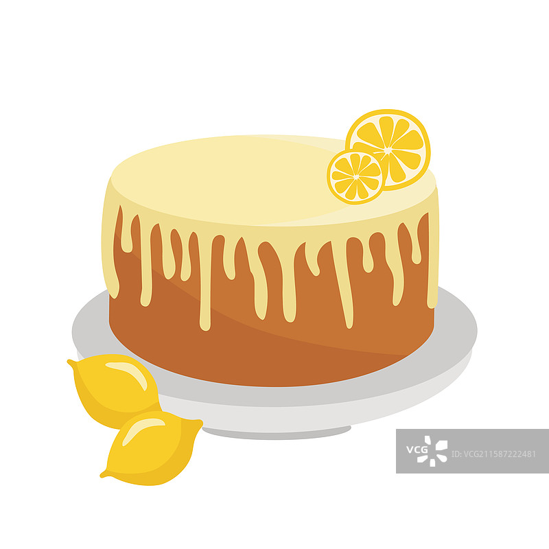 秋季糕点甜柠檬派图片素材