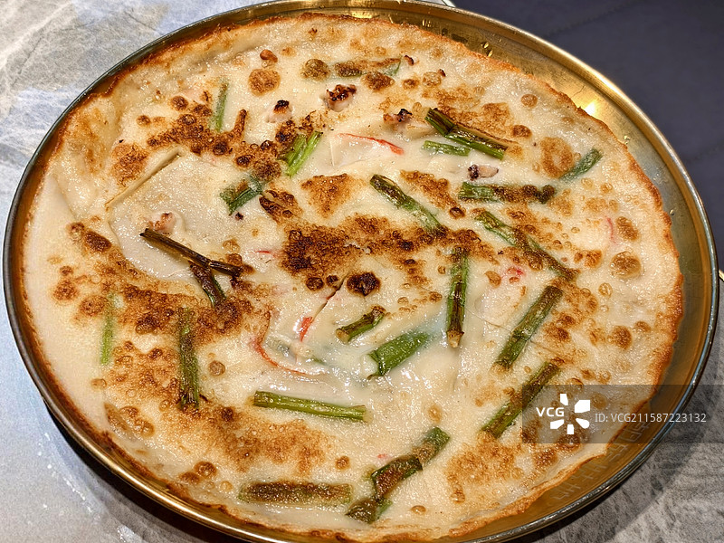 海鲜葱饼 韩式烤肉店里的图片素材